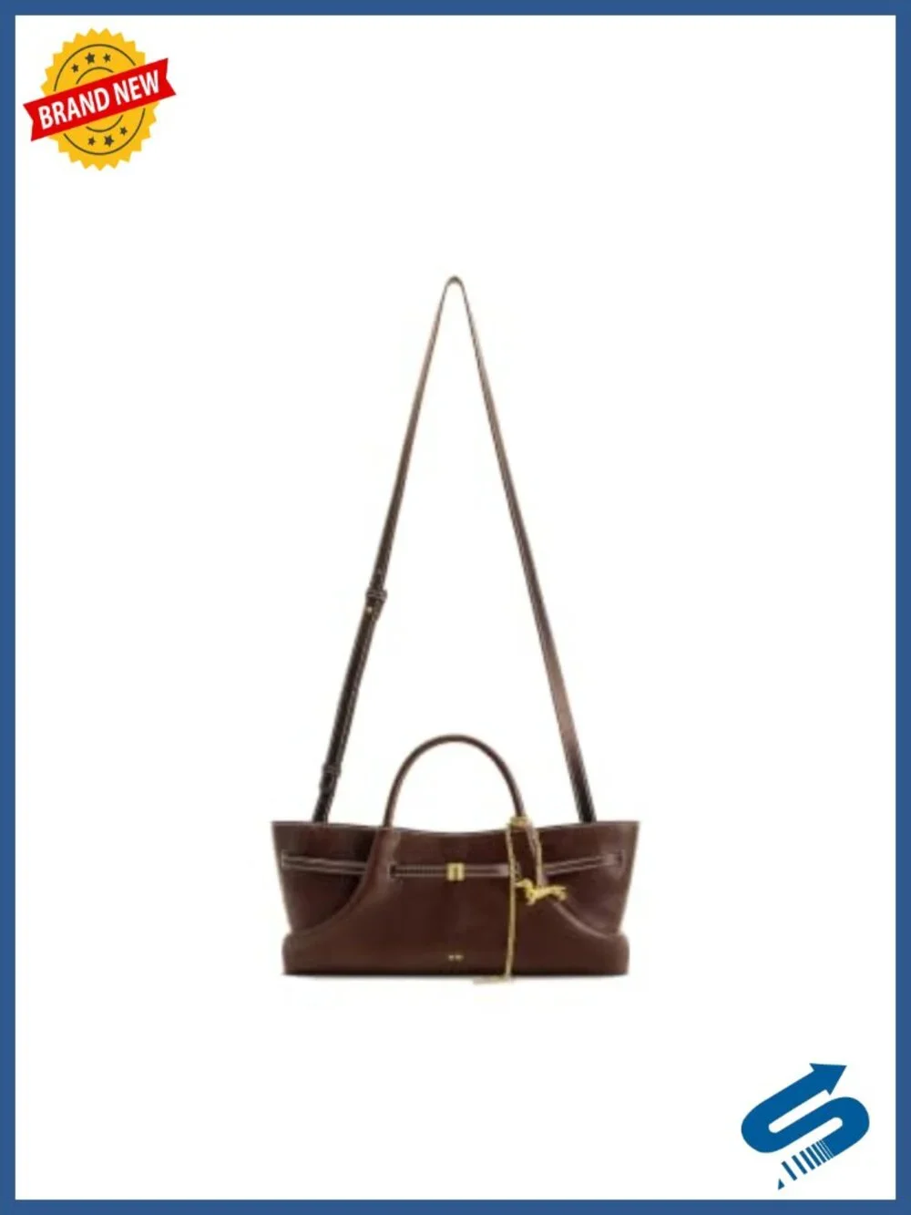 Vegan Leather Tote Bag with Dachshund Metal Charm, Crossbody, Fits iPhone 16